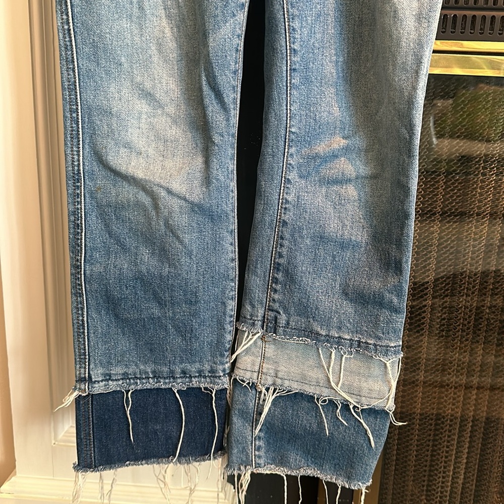 7 For All Mankind Flare Patchwork Jeans - image 3